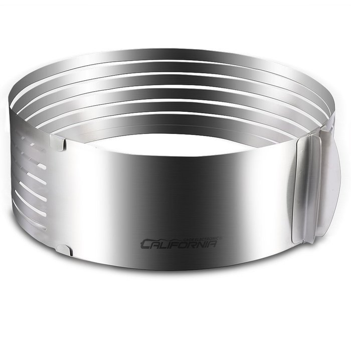 Cade Stainless Steel 6 to12 Inch Adjustable Cake Mousse Mould Cake Baking Cake Decor Mold Ring N5