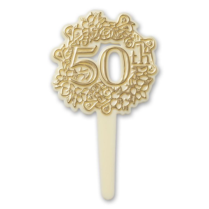 DecoPac 50th Anniversary DecoPic Cupcake Picks (12 Count)