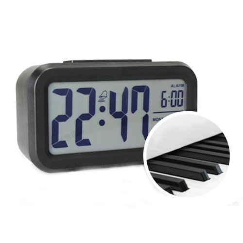 U9Q Light Control LCD Display Digital Snooze Digital Alarm Clock LED Backlight