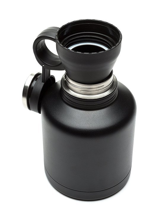 Zak! Designs Vacuum Insulated Growler with Convertible Screw-on Lid, Powder Coated Stainless Steel, Leak-proof... N18