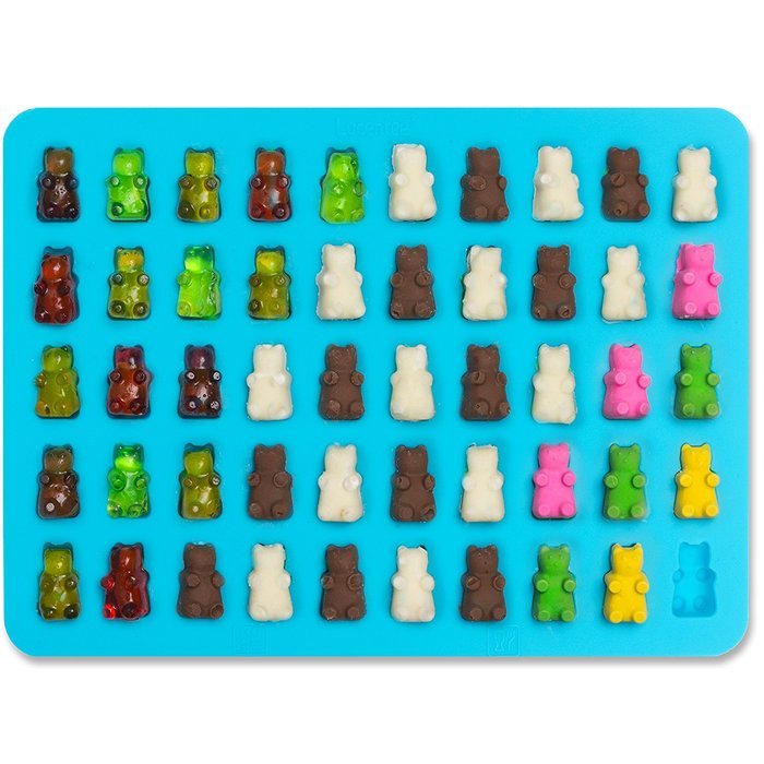 Lucentee Gummy Bears Molds for Hard Candy & Chocolate Making- Silicone Soap and Ice Cube Trays- Party Buffet,... N3