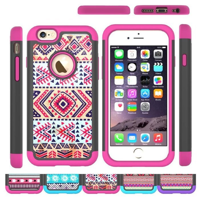 iPhone 6s Case, iPhone 6 Case, [4.7 Inch] by HLCT, Soft Interior Silicone Bumper & Hard Shell Solid PC Back, Shock-Absorption... N12