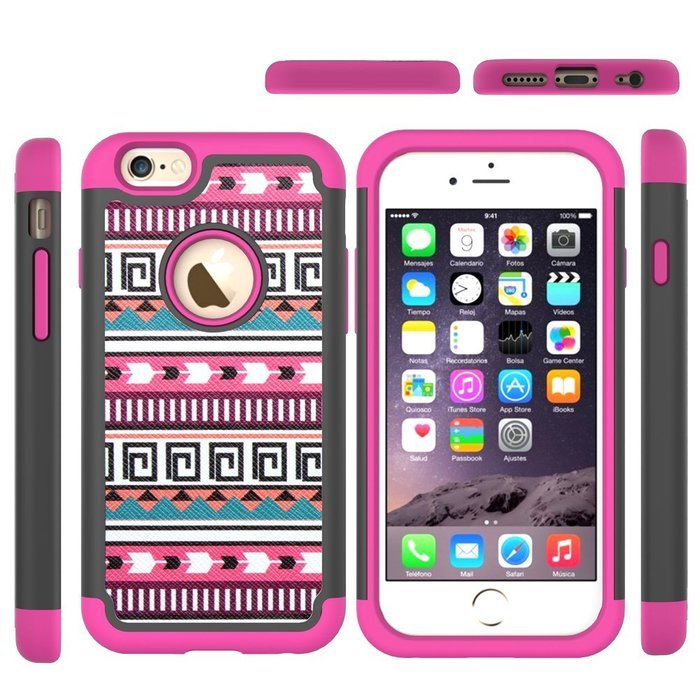 iPhone 6s Case, iPhone 6 Case, [4.7 Inch] by HLCT, Soft Interior Silicone Bumper & Hard Shell Solid PC Back, Shock-Absorption... N15