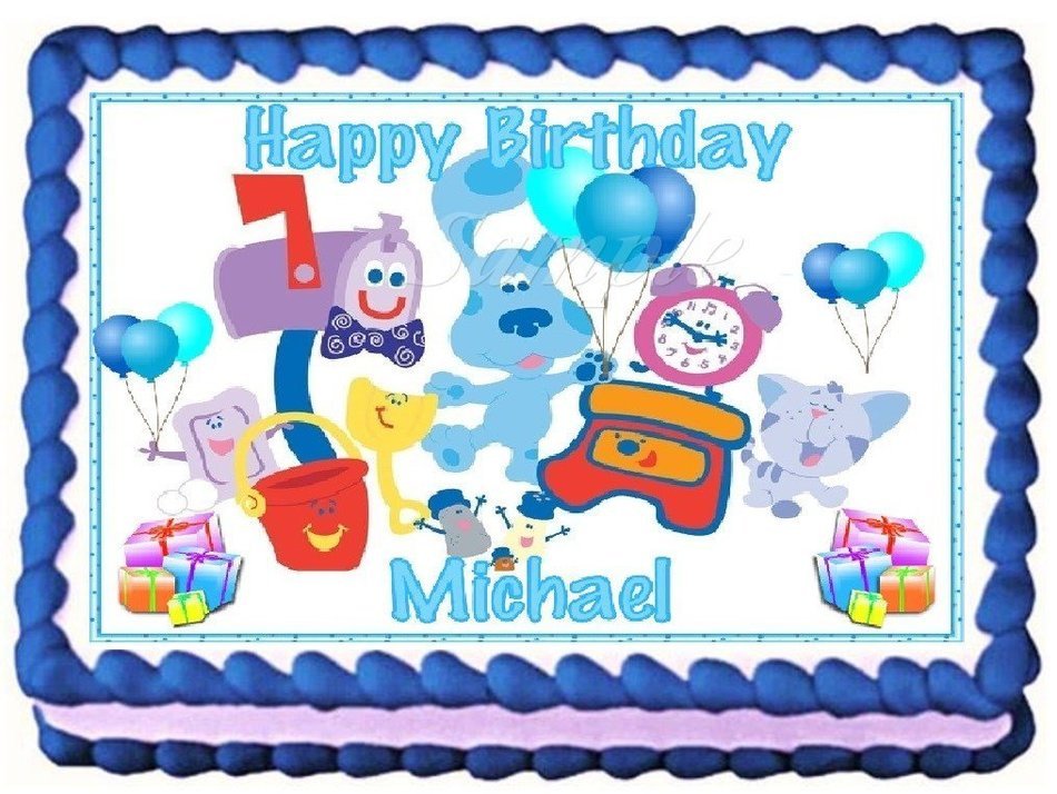 Blues Clues White Edible Frosting Sheet Cake Topper - 1/4 Sheet
