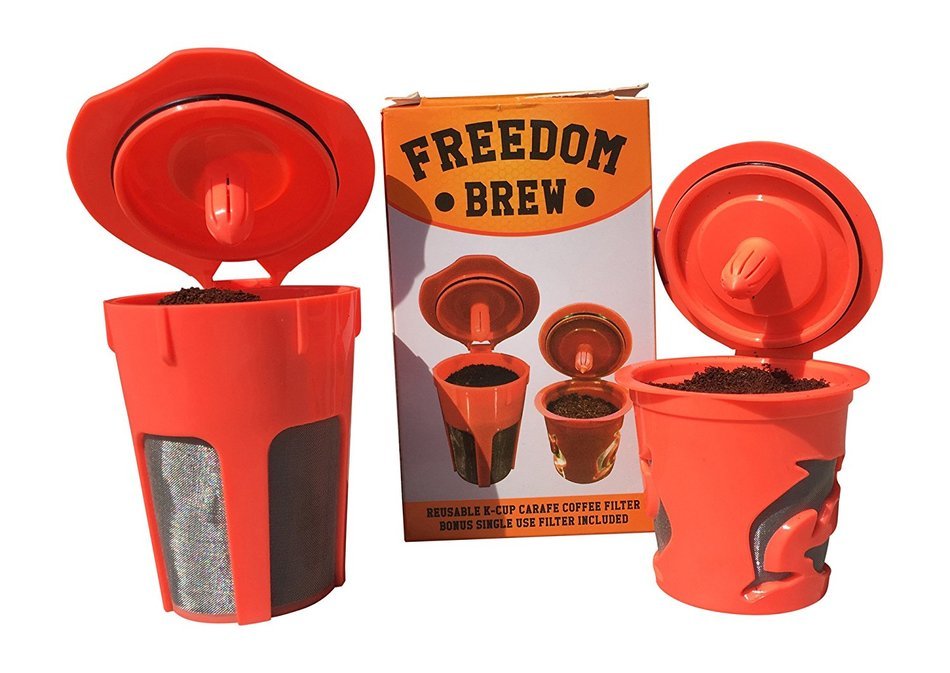 K-CARAFE 2.0 Reusable Filter and K-CUP 2.0 Single Cup Reusable Filters Gift Set From Freedom Brew fits Brewer... N5