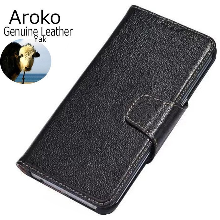 Galaxy S7 Case, Aroko Genuine Leather Wallet Case, Premium [Slim Fit] Flip Book Case Cover Stand Function Credit... N2