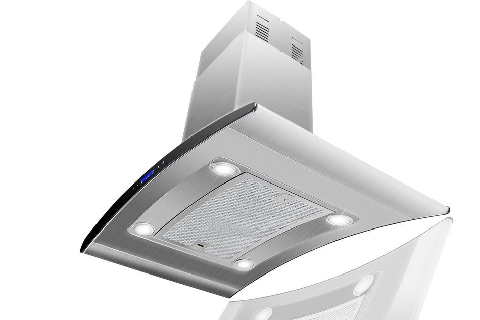 AKDY New 36" European Style Island Mount Stainless Steel Range Hood Vent Touch Control AZ-GL9013-36 N2
