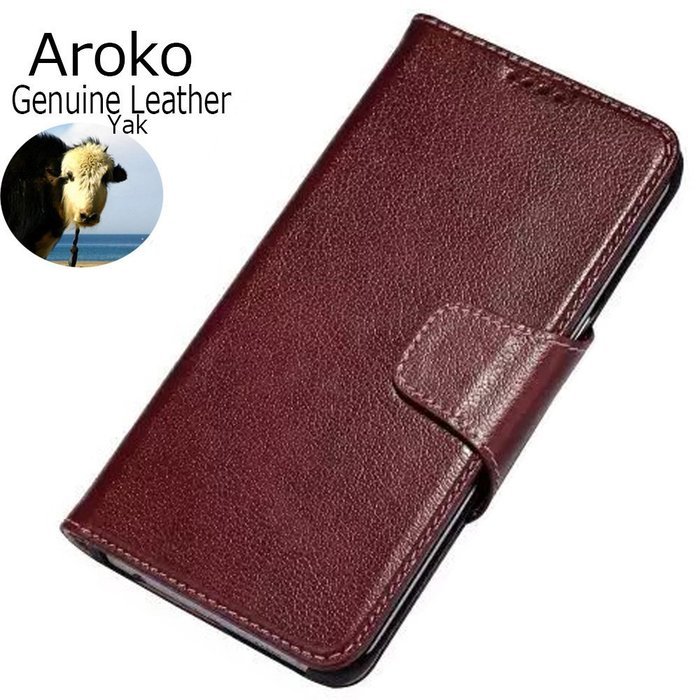 Galaxy S7 Case, Aroko Genuine Leather Wallet Case, Premium [Slim Fit] Flip Book Case Cover Stand Function Credit... N3