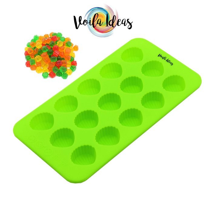 4 Pack Premium Gummy Bear Mold & Hearts, Stars & Shells Silicone Molds + Dropper and gummy Recipe included ✮ Make... N3