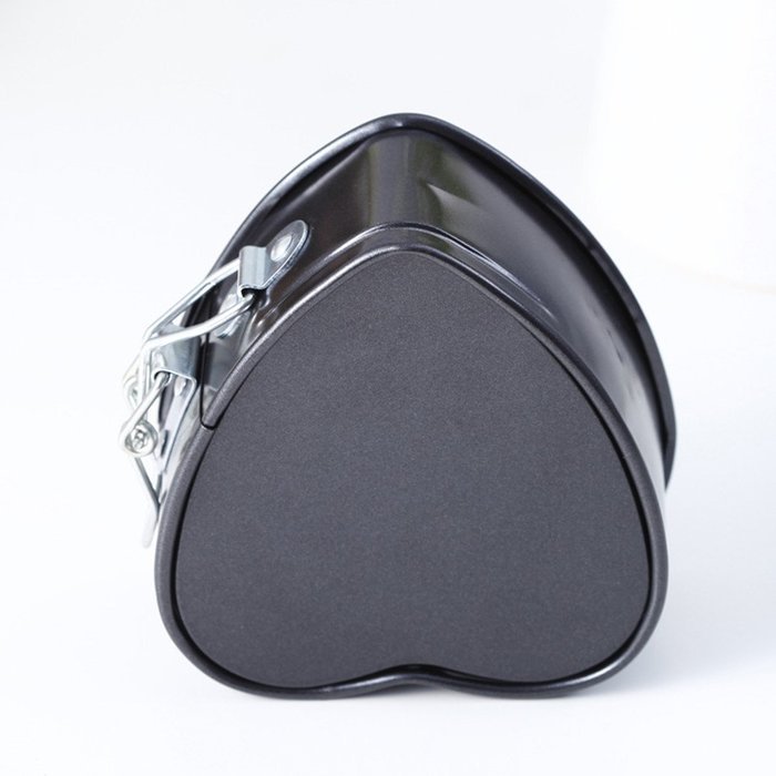 Homeself 4 Inch Heavy Carbon Non-Stick Heart Springform Cake Pan with Removable Smooth Bottom (4'') N4