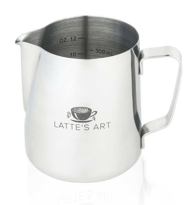 Latte's Art Stainless Steel 12 Ounce Frothing Pitcher! Couple with Your Espresso Machine or Frother. Bonus Drawstring... N6