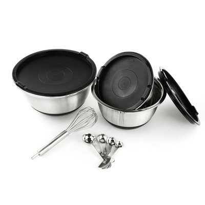 Imperial Home 11 Piece Stainless Steel German Mixing Bowl Set