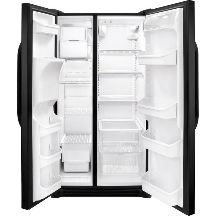 Frigidaire FFSS2614QE26.0 Cu. Ft. Ebony Black Side-By-Side Refrigerator N2