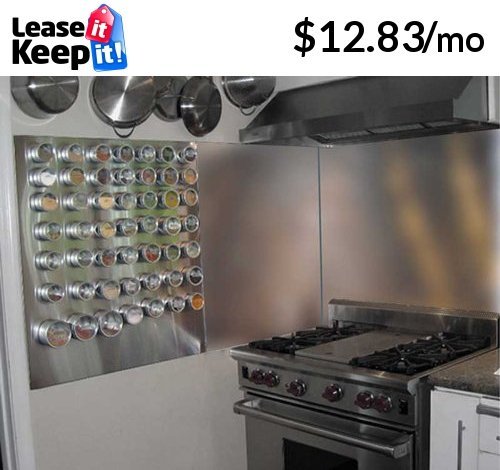 Stainless Backsplash, 30" X 23.25" with Hemmed Edges