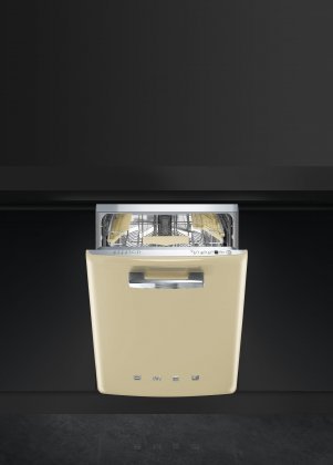 Smeg STFABUCR 24" 50s Retro Style Series Built In Fully Integrated Dishwasher with 13 Place Settings 10 Wash Cycles... N2