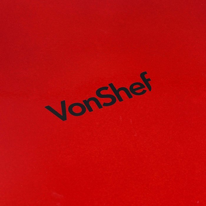 VonShef Deluxe 12 Hole Electric Mini Donut Maker Snack Machine, Red