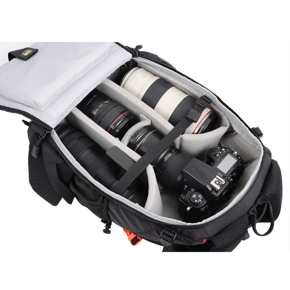 EIRMAI EMB-D2320-B SLR/DSLR Digital Camera Backpack Bag for Cameras and ...