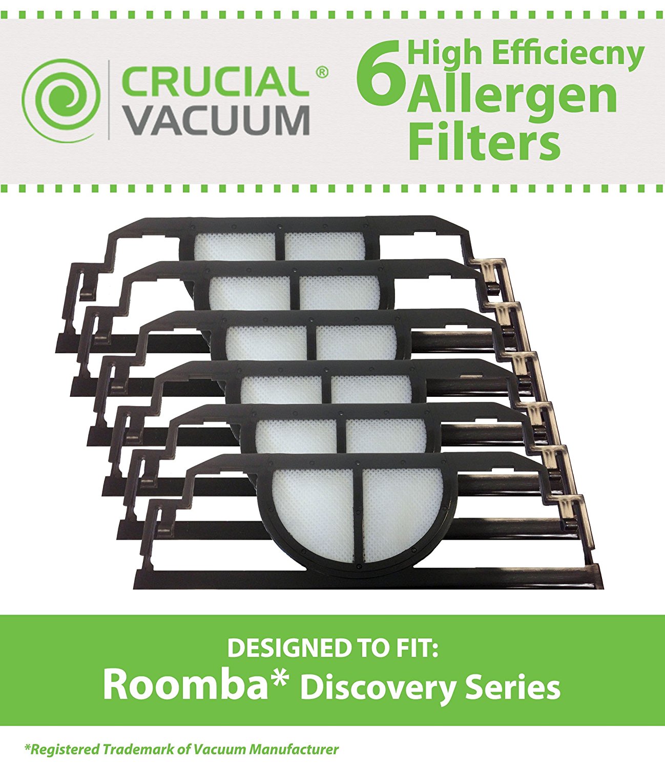 6 Roomba Discovery Filters, Part # 4910, Designed & Engineered by ...