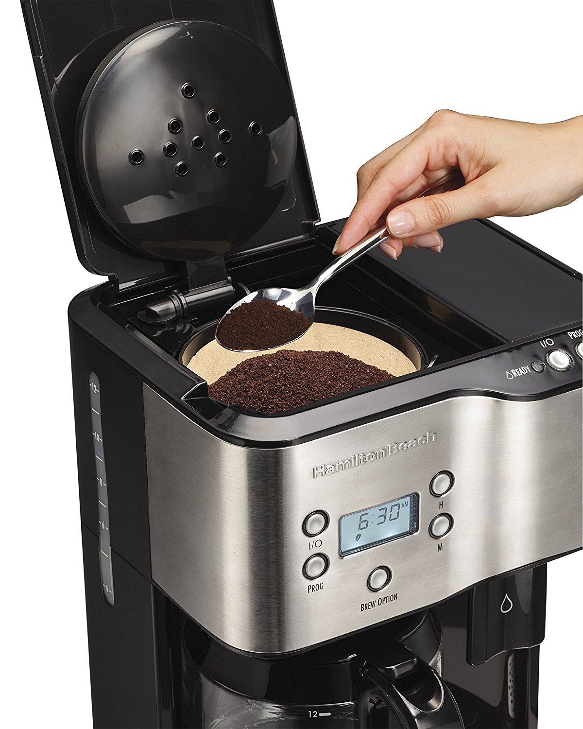 Hamilton Beach 49982 Coffee Maker & Hot Water Dispenser, Black N5 free