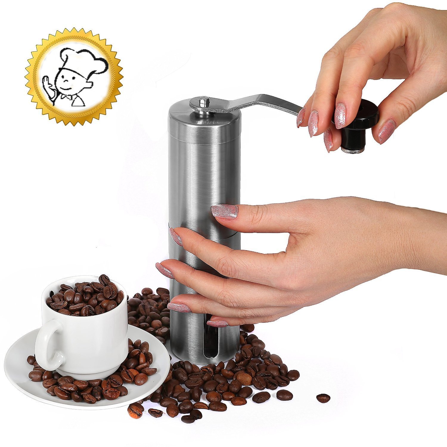 Fly Skyline Stainless Steel Manual Coffee Grinder Perfect Coffee