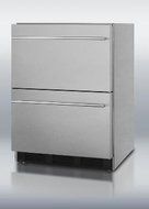Outdoor Two-Drawer Beverage Refrigerator Stainless Steel - Defrost