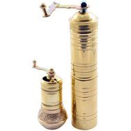 Manual Hand Grinder Mill SET for Turkish Greek Arabic Coffee Beans &amp; Spice Pepper Salt , Brass (Daddy &amp; Kid) N4