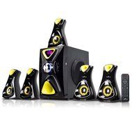 beFree Sound 5.1 Channel Bluetooth Surround Sound Speaker System- Yellow