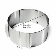 Cade Stainless Steel 6 to12 Inch Adjustable Cake Mousse Mould Cake Baking Cake Decor Mold Ring N10