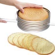 Cade Stainless Steel 6 to12 Inch Adjustable Cake Mousse Mould Cake Baking Cake Decor Mold Ring N11
