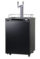 Kegco Homebrew Kegerator Triple Faucet Ball Lock Keg Dispenser Black N25