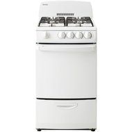 Danby DR200WGLP 20-Inch Gas Range with 4 Burners, Electronic Ignition and 2.4 Cubic Feet Oven, White N2