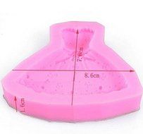 FD3129 Princess Dress Silicone Fondant Cake Mold Chocolate Baking Sugarcraft N3