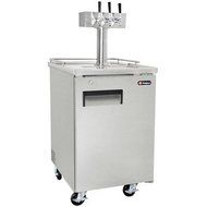 Triple Tap Freestanding Beer Dispenser Finish: Stainless Steel