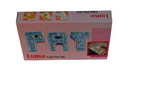 Alphabet Cake Pan Aluminum Alloy Alphabet Letters Number Cake Jello Tin Pan Fondant Mold with 12pcs Square Blocks... N2