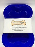 Blue Dog Bone Shaped Cake Pan Silicone for Puppy Birthday Party N3