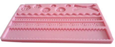 Lesirit Silicone Printing Cake Decorating Mold, 7.48&quot; by 4.84&quot; (Red) N2
