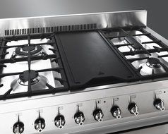 Smeg A3XU6 48" Freestanding Dual Fuel Cavity "Opera" Range 5 Gas Burners &amp; Electric Grill in Stainless Steel