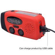 Ckeyin &reg; Outdoor Indoor Dynamo Emergency Solar Hand Crank Self Powered AM / FM Radio LED Flashlight Smart Phone...
