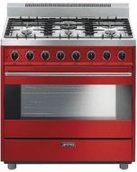 Smeg C36GGRU 36" Classic Series Gas Freestanding Range with 6 Burners, in Red