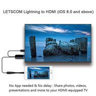 LETSCOM Lightning to HDMI Adapter for iPhone, HDMI Display Adapter - 1080P HDTV Adapter HDMI Streaming Dongle... N5