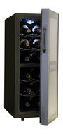 Haier HVTM12DABB 12-Bottle Dual Zone Mirrored Glass Door Wine Cellar N2