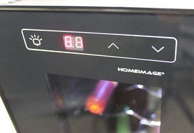 HOMEIMAGE Thermo Electric Wine Cooler for 12 Bottles with Vertical Rack - HI-12C N7