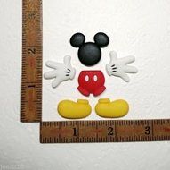 Silicone Molds Mickey Mouse Moulds (20-29mm) Fondant Icing Chocolate Clay Candy N3