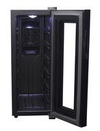 HOMEIMAGE Thermo Electric Wine Cooler for 12 Bottles with Vertical Rack - HI-12C N8