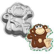 Wilton MONKEY Cake Tin Baking Pan insert and instructions zoo animals