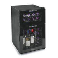 Wine Enthusiast 272 03 24 05 Silent 24 Bottle Dual Zone Touchscreen Wine Cooler, Black N2
