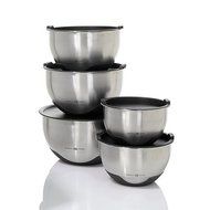 Simply Ming 10-Piece Stainless Steel Mixing Bowl Set - Black N2