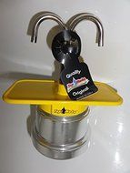 Top Moka - Stove Top Espresso Coffee Maker - Made in Italy - Must be Hand Washed - Yellow/Silver - 2 Cups