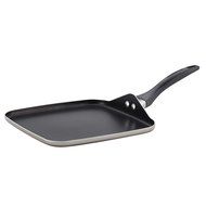 Farberware Dishwasher Safe Nonstick Aluminum 11-Inch Square Griddle, Champagne N2