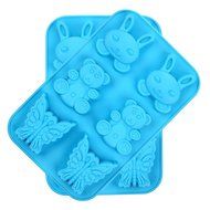 Crystallove Novelty Silicone Cake Mold Muffin Pudding Jelly Bakeware Color Randomly (3pcs, Christmas Style) N16
